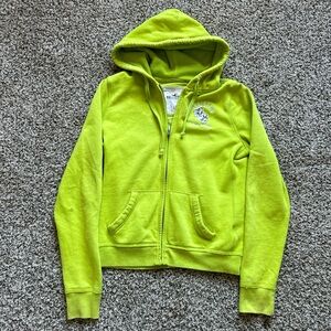 Hollister Lime Green Kids Zip-Up Hoodie